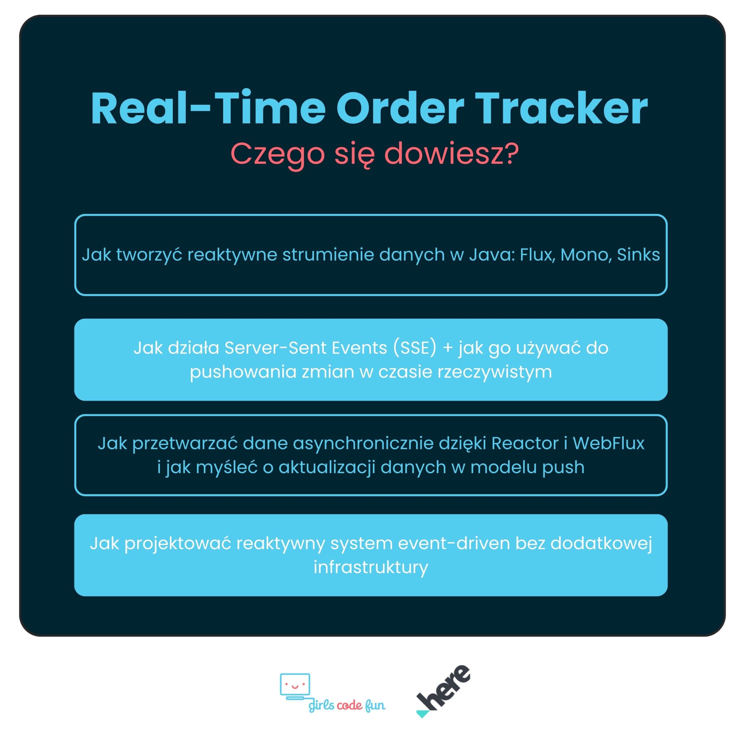 Real-Time Order Tracker - build a live order system in Java! - Girls ...